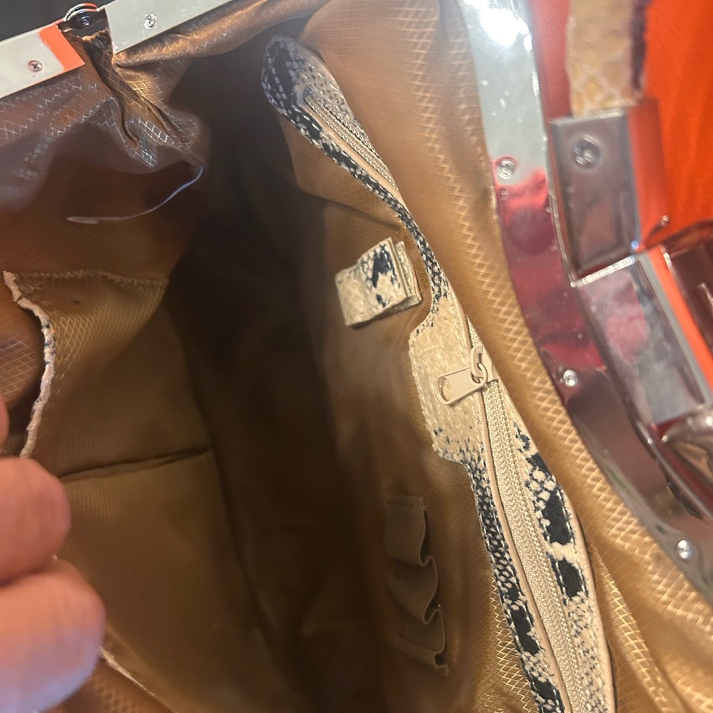 Python Sueded Rosette Bag /Wallet - image 5